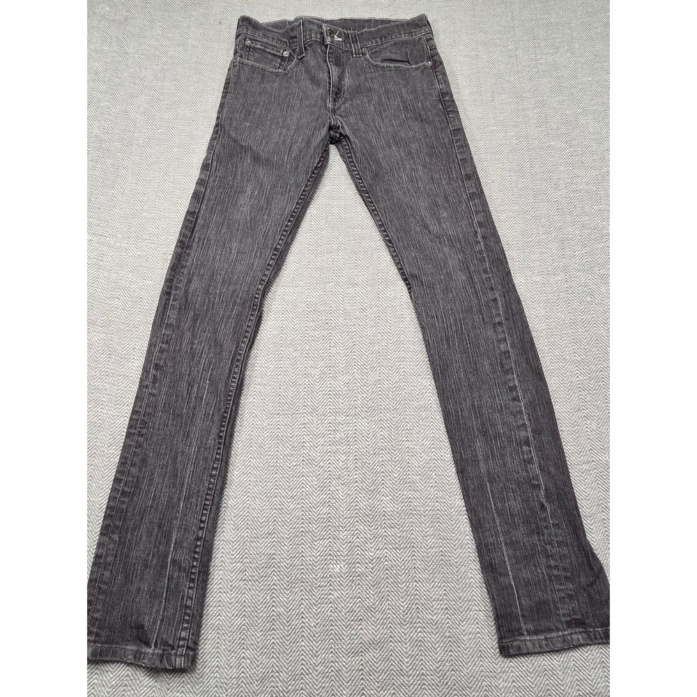Levis 511 Skinny Jeans Mens 32x34 Faded Black Dark Gray Denim Pants